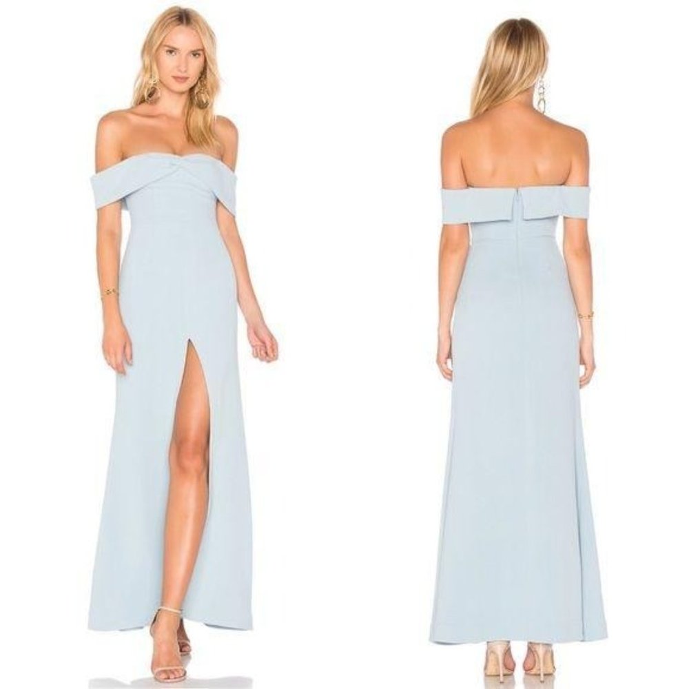 Lovers + Friends Danica Gown Blue Strapless Small